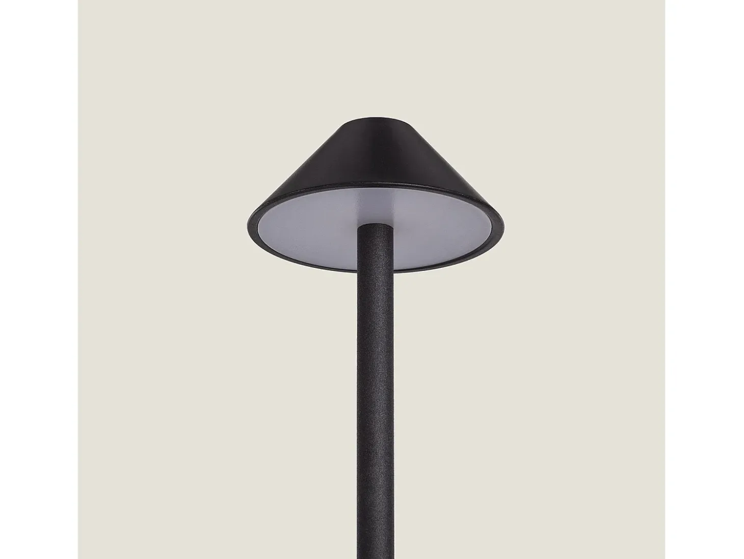 Lámpara de Mesa LED Portátil para Exterior Metal con Batería Recargable Magatzi Negro