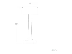 Lámpara de Mesa LED Portátil con Batería USB Recargable Ciara Dorado