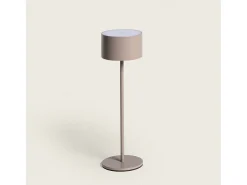 Lámpara de Mesa LED Portátil Exterior con Batería USB Recargable Mounka Round Topo