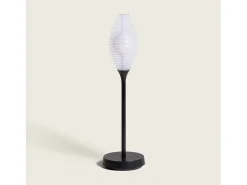 Lámpara de Mesa LED Portátil Exterior con Batería USB Recargable Dukuza Negro