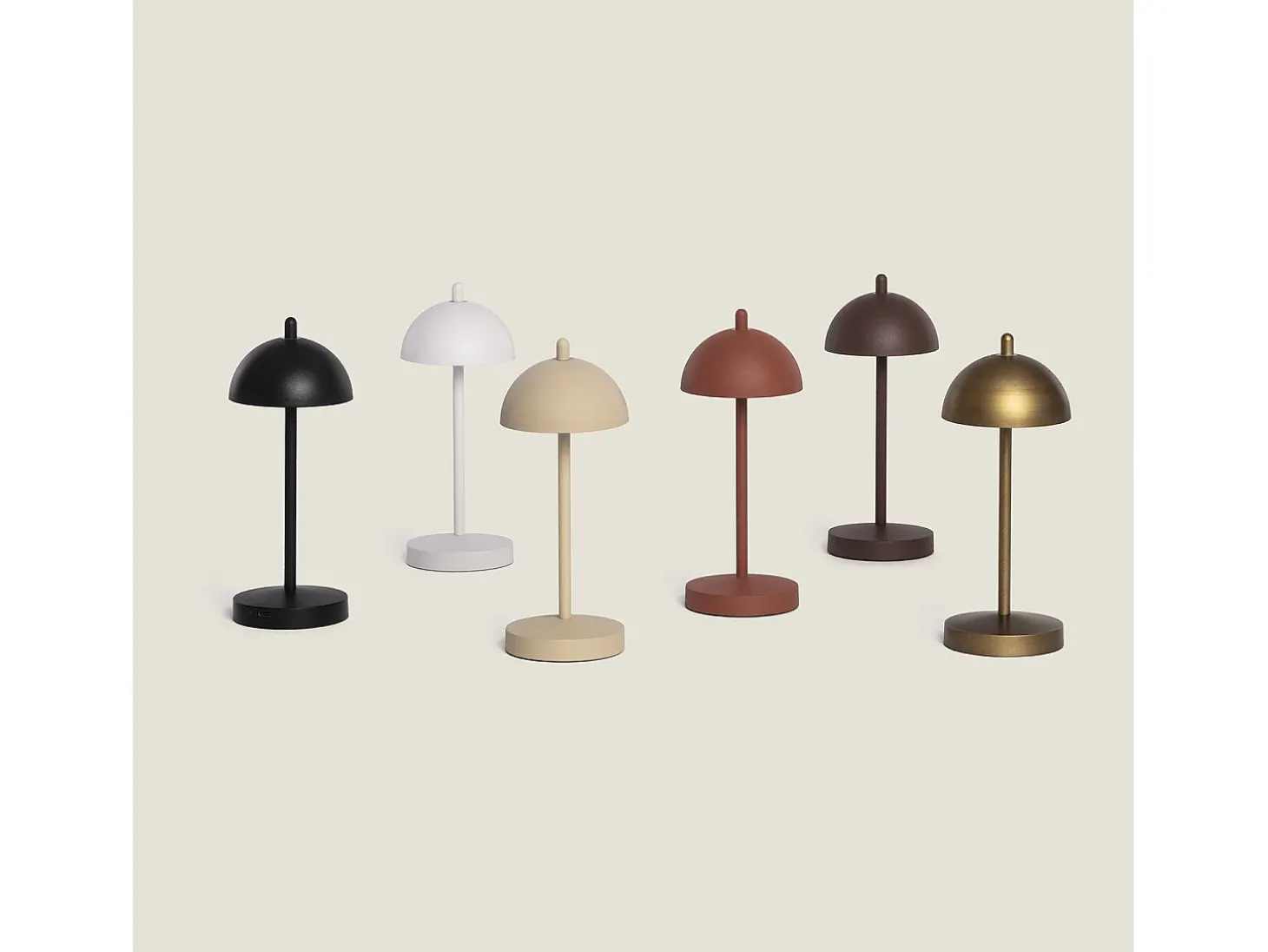 Lámpara de Mesa LED Portátil para Exterior Metal con Batería Recargable Pirinoa Latón