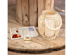 Lámpara de Mesa LED Portátil para Exterior Ratán Dragonera Natural