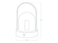 Lámpara de Mesa LED Portátil con Batería USB Recargable Olena Blanco