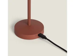 Lámpara de Mesa LED Portátil para Exterior Metal con Batería Recargable Lendora Smoke Terracota