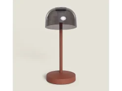 Lámpara de Mesa LED Portátil para Exterior Metal con Batería Recargable Lendora Smoke Terracota