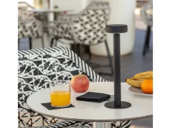 Lámpara de Mesa LED Portátil con Batería USB Recargable Bunza Negro