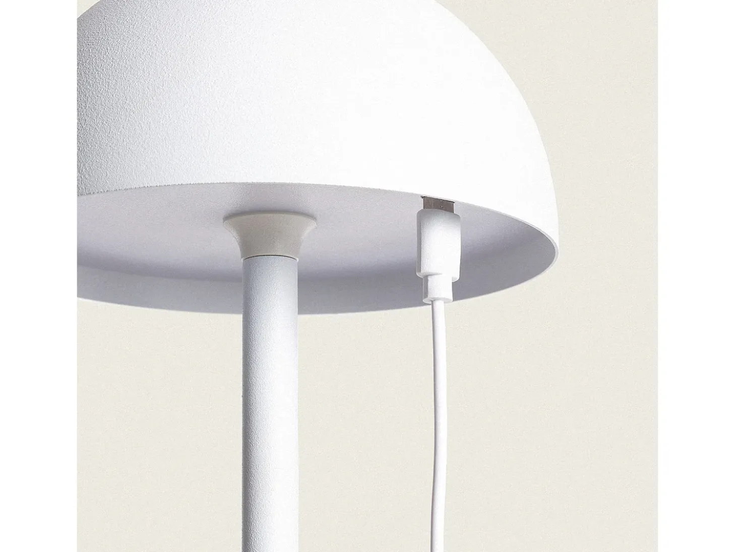 Lámpara de Mesa LED Portátil con Batería USB Recargable Kael Blanco