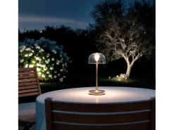 Lámpara de Mesa LED Portátil para Exterior Metal con Batería Recargable Lendora Latón