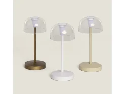 Lámpara de Mesa LED Portátil para Exterior Metal con Batería Recargable Lendora Latón