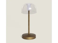 Lámpara de Mesa LED Portátil para Exterior Metal con Batería Recargable Lendora Latón