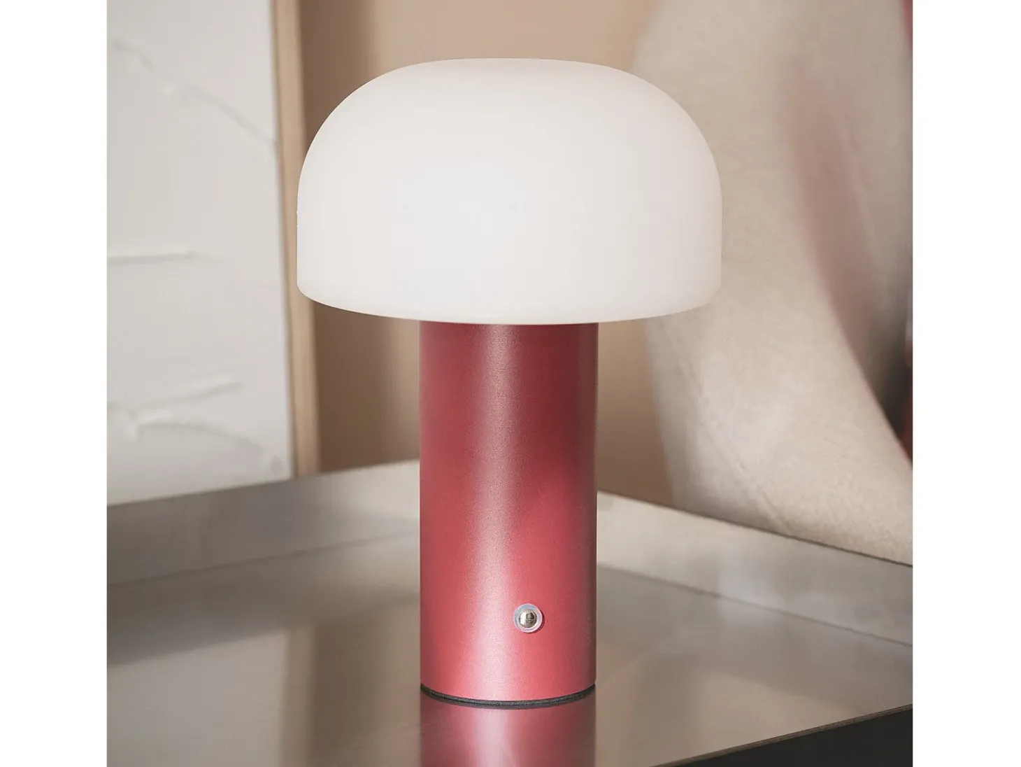 Lámpara de Mesa LED Portátil con Batería USB Recargable Leta Burdeos