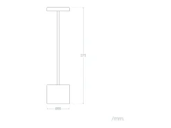 Lámpara de Mesa LED Portátil con Batería USB Recargable Zimba Negro
