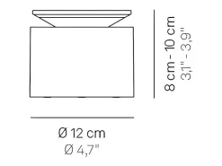 Lámpara de mesa LED portátil y recargable Push Up Corten