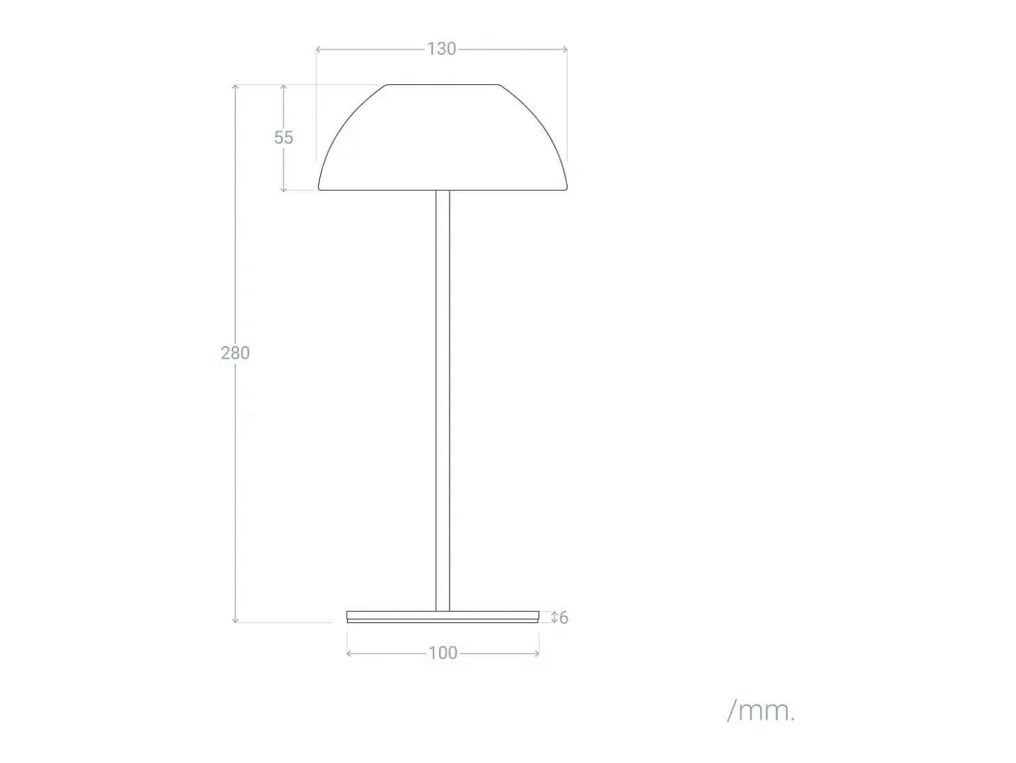 Lámpara de Mesa LED Portátil Exterior con Batería USB Recargable Mugla Rojo