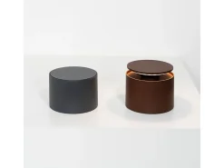 Lámpara de mesa LED portátil y recargable Push Up gris oscuro
