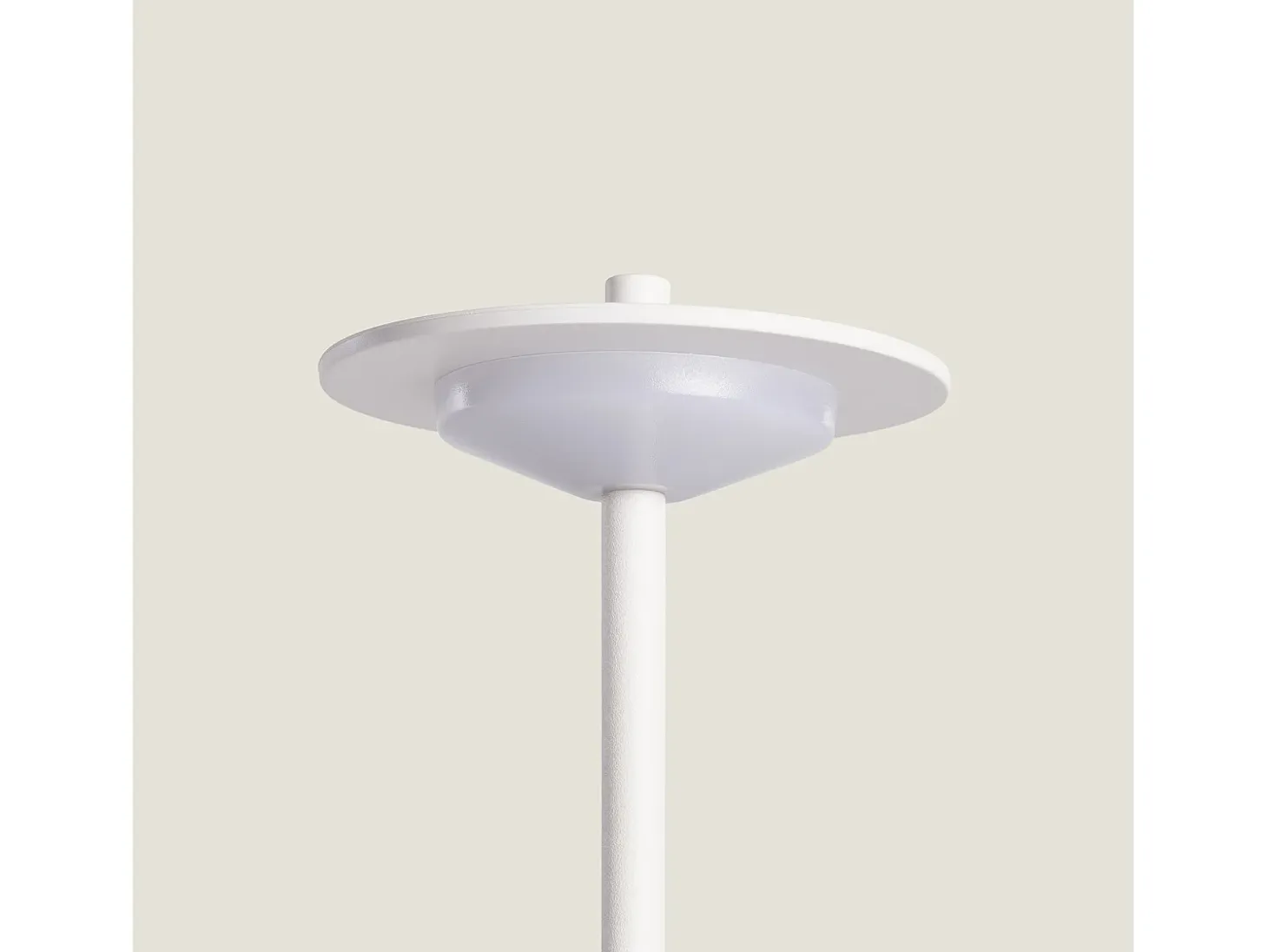 Lámpara de Mesa LED Portátil para Exterior Metal con Batería Recargable Estepona Blanco