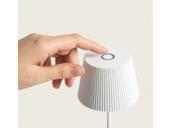 Lámpara de Mesa LED Portátil para Exterior Aluminio con Batería Recargable Willox Blanco