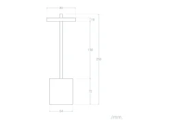 Lámpara de Mesa LED Portátil para Exterior Metal con Batería Recargable Jawania Blanco