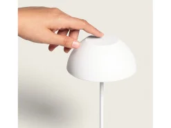 Lámpara de Mesa LED Portátil Exterior con Batería USB Recargable Mugla Blanco