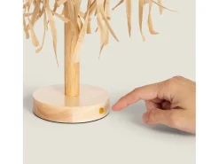 Lámpara de Mesa LED Portátil Madera con Batería USB Recargable Soure Natural