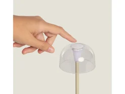 Lámpara de Mesa LED Portátil para Exterior Metal con Batería Recargable Lendora Beige