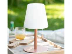 Lámpara de Mesa LED Portátil para Exterior Aluminio con Batería Recargable Epinay Melocotón