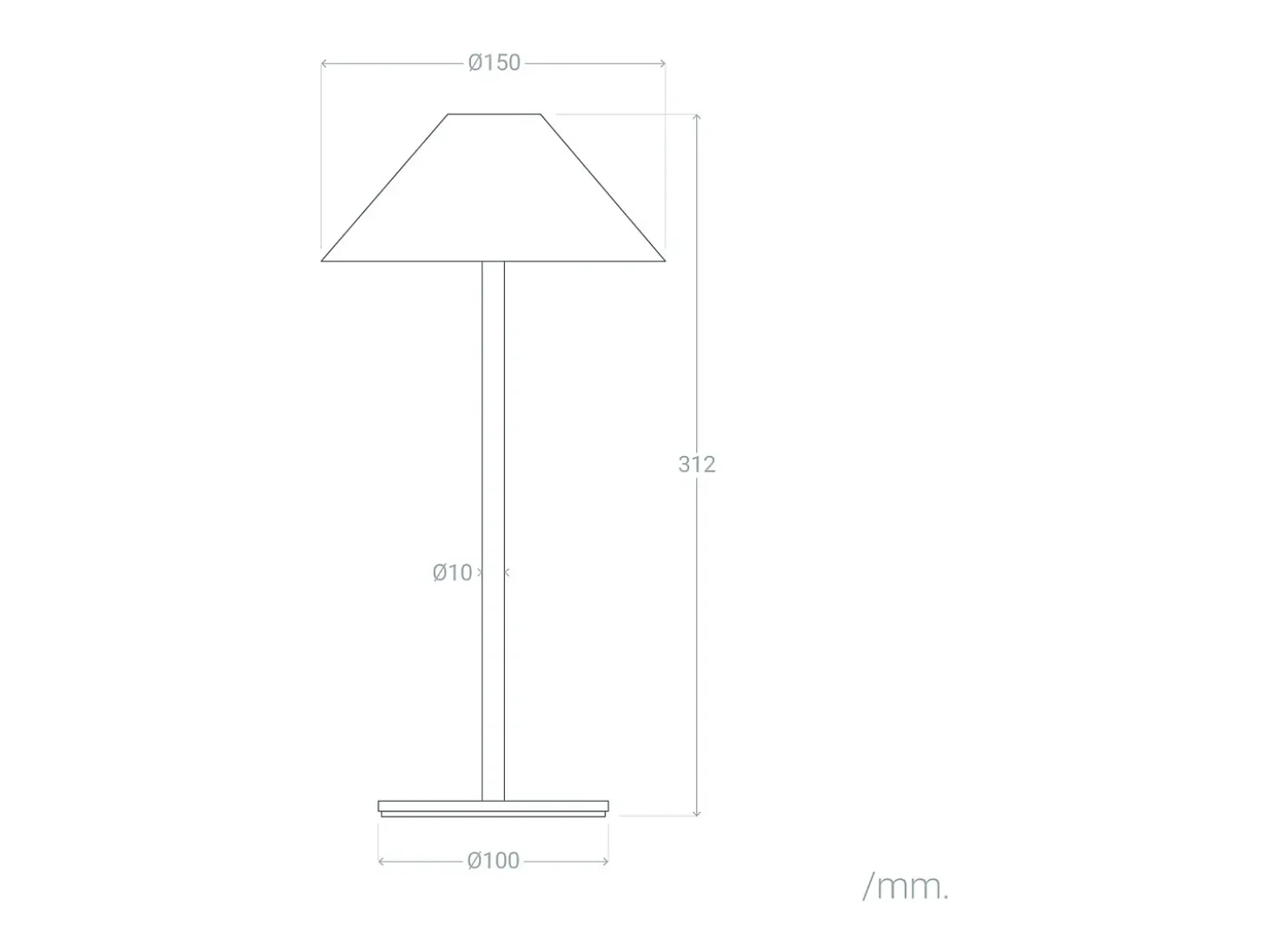 Lámpara de Mesa LED Portátil para Exterior con Batería USB Recargable Kivuli Negro