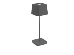 Lámpara de mesa LED recargable y regulable Zafferano Ofelia Pro gris oscuro - 2200-2700-3000K - Potencia máxima 9 h