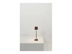 Lámpara de mesa LED recargable y regulable Poldina Pro Micro Corten con batería de hasta 12 horas