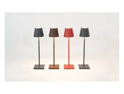 Lámpara de mesa LED recargable y regulable Poldina Pro Micro Corten con batería de hasta 12 horas