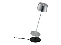 Lámpara de mesa LED recargable y regulable Olivia Pro Silver Leaf