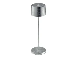 Lámpara de mesa LED recargable y regulable Olivia Pro Silver Leaf
