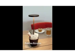 Lámpara de mesa LED recargable y regulable Poldina Reverso Sand con duración de batería de hasta 12 horas. IP65 para exteriores