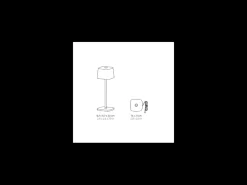 Lámpara de mesa LED recargable y regulable Zafferano OFELIA PRO MICRO Corten