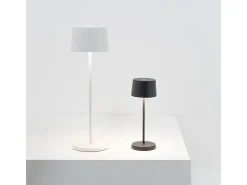 Lámpara de mesa LED recargable y regulable color blanco Zafferano OLIVIA PRO MICRO