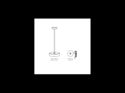 Lámpara de mesa LED recargable y regulable Swap Pro Corten
