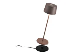 Lámpara de mesa LED recargable y regulable Olivia Pro Corten