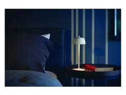 Lámpara de mesa LED recargable y regulable color blanco Zafferano CIRCE