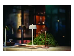 Lámpara de mesa LED recargable y regulable Zafferano CIRCE negra