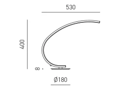 Lámpara de mesa LED regulable Iole 12W luz cálida 3000K - Oro cepillado, diseño moderno, aluminio IP20