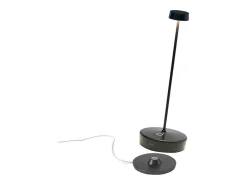 Lámpara de mesa LED Swap Pro recargable y regulable negra