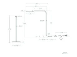 Lámpara de Mesa LED 2.5W Aluminio Gazny Negro Mate