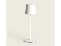 Lámpara de Mesa LED 3W Portátil de Metal con Batería USB Recargable Anisa Blanco