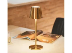 Lámpara de Mesa LED 3W Portátil de Metal con Batería USB Recargable Anisa Blanco