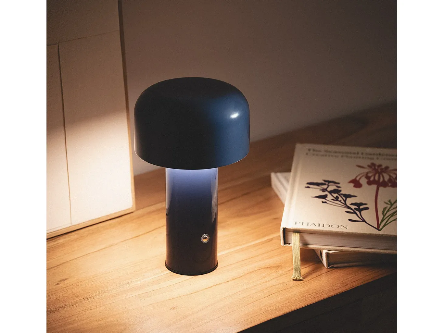 Lámpara de Mesa LED 2W Portátil Metal con Batería USB Recargable Zaipi Azul