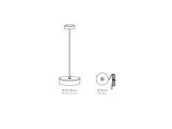 Lámpara de mesa LED Zafferano Swap Pro, recargable y regulable, color blanco, 2200-2700-3000K, 9 horas de potencia máxima.
