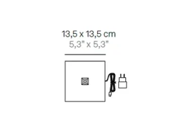 Lámpara de mesa LED Zafferano Poldina L Desk, color blanco, recargable y regulable, con duración de batería de hasta 12 horas.