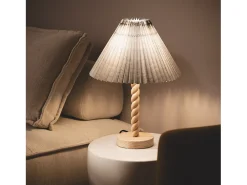 Lámpara de Mesa Madera Moorea Gris