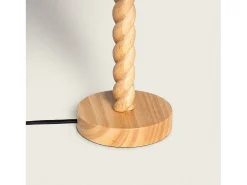 Lámpara de Mesa Madera Moorea Gris