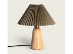 Lámpara de Mesa Madera Willow Verde Caqui